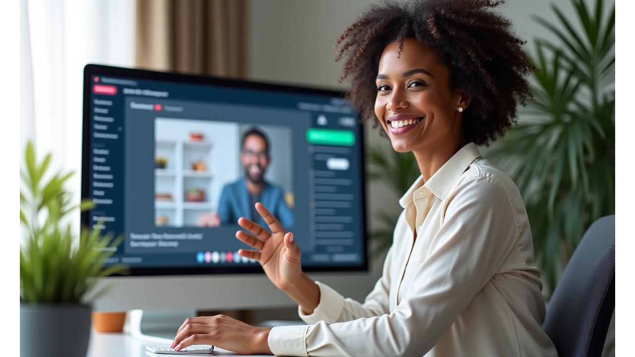 A certified wellness coach engaging with community members in an online forum, symbolizing expert interaction and guidance.