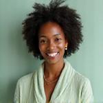 Professional portrait of Sophia Davis, a mindfulness instructor, with a calm expression.