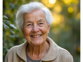 A senior adult gently exercising or preparing a healthy meal, representing chronic condition management.