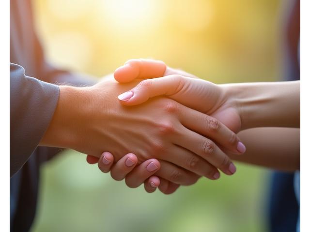 Hands reaching out to support each other, symbolizing continuous wellness coaching support.
